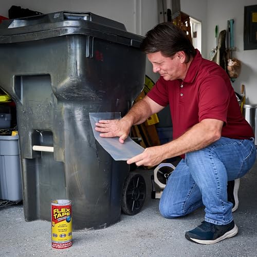 Flex Tape, Original Thick Flexible Rubberized Waterproof Tape - Seal and Patch Leaks, Works Underwater, Indoor Outdoor - Home RV Roof Plumbing and Pool Repairs, Clear, 8 in x 5 ft, Pack of 1 - size: 8" x 5' (Pack of 1)