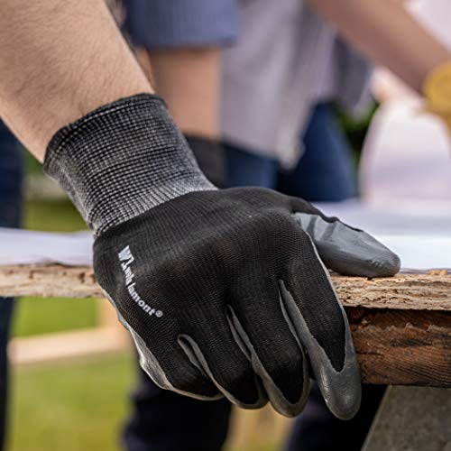 Wells Lamont Men's Coated Grip Work Gloves, Nitrile Coating, X-Large (546XL), Grey