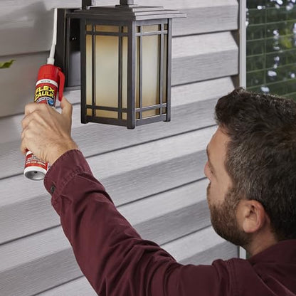 Flex Caulk, Waterproof & Weatherproof Hybrid Polymer Sealant, Strong, Paintable, Indoor, Outdoor, Bath, Shower, Sink, Window, Baseboards, Door, RV, Roof, Wood, Auto & Marine, Clear, 6.6 oz, 1-Pack - style: Clear, 6.6 oz, 1-Pack
