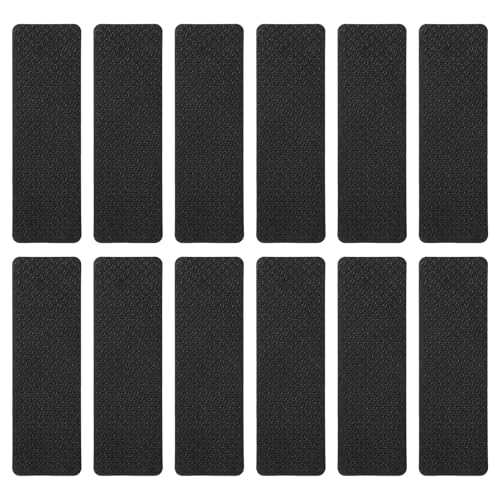 Ymapinc 12 Pcs Rubber Pads for Furniture, Non Slip Couch Stoppers Prevent Sliding, Anti Slip Grippers for Floors Recliner Sofa Chairs, Heavy Duty Furniture Protectors - style: Rectanglar