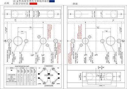 Commercial Heavy Duty Mortise Lock Escutcheon Plate Handle Set for Entrance/Office Front Door F20 - color: Escutcheon Plate/Entry