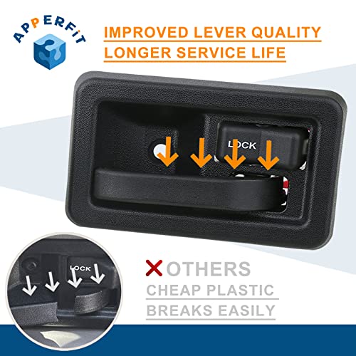 APPERFiT Exterior & Interior Door Handles w/Keepers Compatible with Jeep Wrangler YJ TJ 1991-2002 with Full Doors Replaces 55176382AE 55176383AE 55176477AB 55176476AB - style: 1991-2002 Exterior & Interior Door Handle