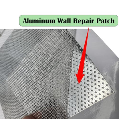 Alovexiong 3 Pcs 7.87 inch Drywall Repair Patch Kit for Large Holes Quick Fixes/Sheetrock Ceiling Drywall Plaster, Aluminum Wall Repair Patch