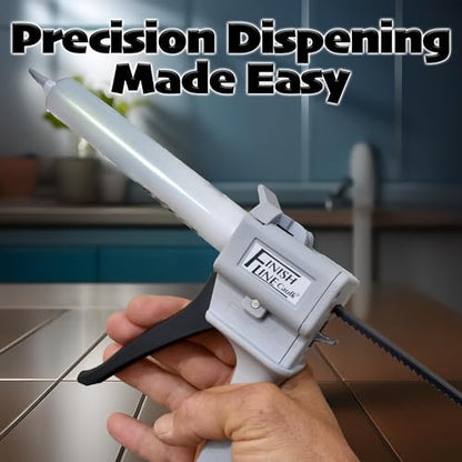 Precision 55 ML Dripless Syringe-Style Caulk and Sealant Applicator – Empty Syringe Barrels, Fine Tip Nozzles, Caps & Easy-Fill System – Ideal for Caulking, Adhesives, and Sealants