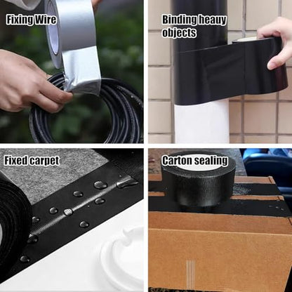 Black Duct Tape Heavy Duty，3 Pack Heavy Duty Waterproof Black Tape,Strong Adhesive Duct Tape for Indoor Outdoor Repairs Tear by Hand, 60 Yards x 2 Inch Total
