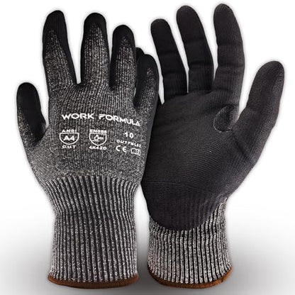 2/5 Pack Snug Fit Cut Resistant Gloves, ANSI A4, XS-3XL, Men/Women, Metal/Glass/Wood/Box Cutting, Fishing, HVAC - size: Medium (Pack of 2)