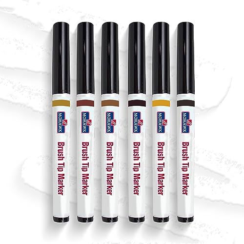Mohawk Wood Stain Brush Tip Markers Furniture Touch Up Kit, Assorted Colors M265-2202, 6 Pack