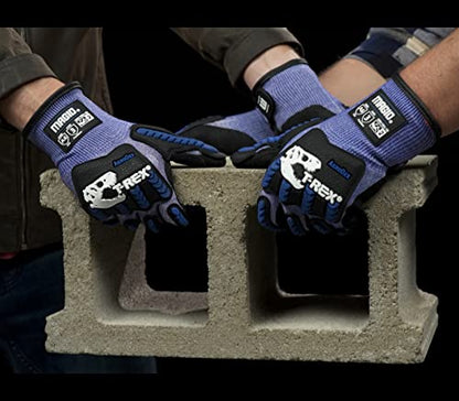 MAGID T-REX Flex Series ANSI A6 AeroDex Shell Impact Glove, 48 Pair, NitriX Coated Palm, Size 7/S, Blue, TRX685 - size: 7/S, style: 48 Pairs