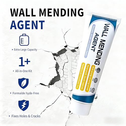 Wall Repair Paste Tube | Drywall Patch Repair Kit for Holes & Cracks | Nail Hole Filler & Filler for Aluminum, Metal, Wallboard, Plasterboard | Easy to Use Drywall Filler & Repair Agent (1) - color: 1