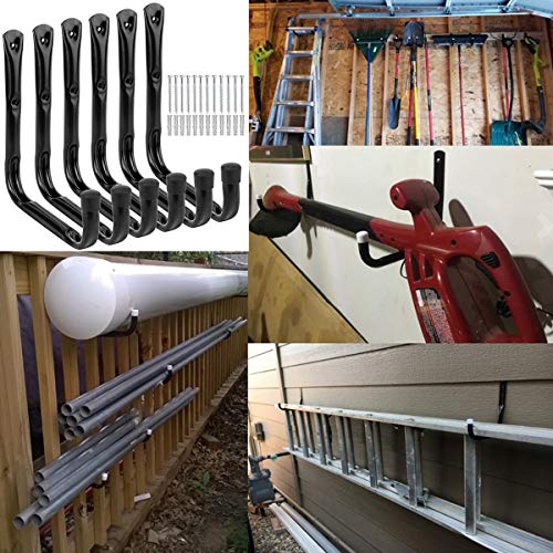 Ladder Storage Hook, Garage and Garden Storage Utility Hook, Heavy Duty Jumbo Arm Hanger - size: 8.7Inch x 9.5Inch