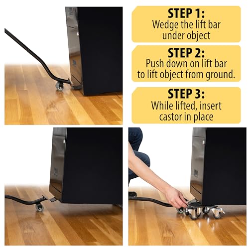 Furniture Movers with Wheels - Set of 4 Heavy Duty Furniture Lifter Tool with 2000 lbs Load Capacity, Easy Sliders Dolly for Moving Appliances, Sofa, Cabinet, and Piano etc (6.3×6.3IN)