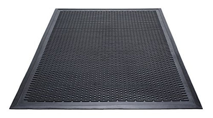 Guardian - MLL14030500 Clean Step Scraper Outdoor Floor Mat, Natural Rubber, 3'x5', Black, Ideal for any outside entryway, Scrapes Shoes Clean of Dirt and Grime - size: 5"L x 36"W x 0.4"Th