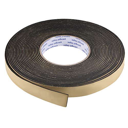 uxcell Sealing Foam Tape 20mm Wide 2mm Thick 10m/32.8ft Long, EVA Self Adhesive Weather Strip for Window Door Insulation - size: 20mmx2mmx10m