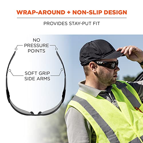 Three Dog Bakery Ergodyne Skullerz SAGA Anti Scratch Safety Glasses, Anti-Fog, ANSI z87.1, 13 Ounce (Pack of 1) - color: In/Outdoor Lens