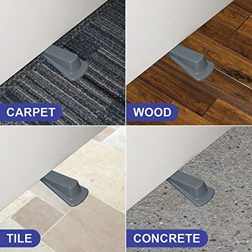 Master Caster Big Foot Doorstop, 4.75 x 2 x 1.25 Inches, Gray, 1/Pack (00941) (Pack of 2) - color: Gray, size: 941 (Pack of 2)