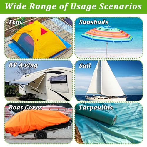 5Inch × 70FT RV Awning Repair Tape with Scissors, Outdoor Heavy Duty Repair Tape for Tarp, Tent, Boat Cover, Canvas, Sail Tape, Waterproof, UVproof and Heat-resistant Tear Repair Pctch Kit (1)