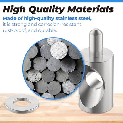 Stainless Steel Hinge Pin fits Framed Shower Door, Pivot Hinge Pin 5/16" Diameter and Washer 2 Pack - size: ‎2CSHP516