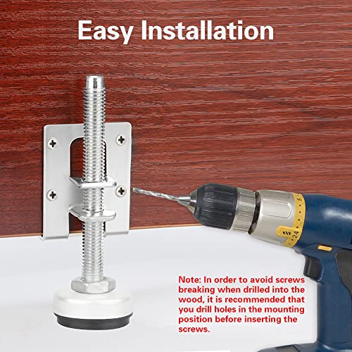 4 Pack Heavy Duty Leveling Feet, Furniture Leg Adjustable Load Levelers Foot, Furniture Leveler Leg, Leveling Height for Workbench Cabinet Pool Table Bench Machine Cabinet Refrigerator Feet - color: Silver