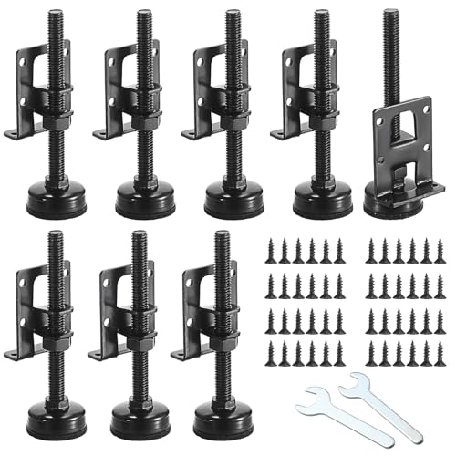 8 PCS Adjustable Feet Levelers, Heavy Duty Leveling Feet 4.7",Adjustable Table Legs Leveler for Furniture Metal Load Levelers for Table, Cabinets, Workbench, Wardrobe Furniture Foot Black - size: 8 Pack