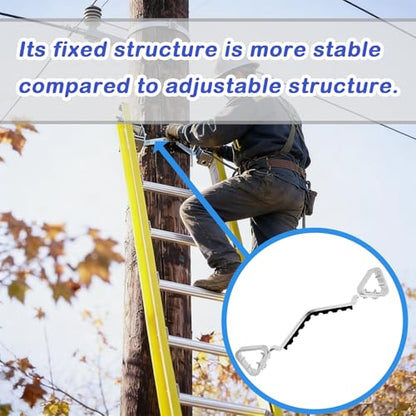 71-1 Padded Fixed V Rung for Werner Extension Ladder Rubber Supports Stable Grip for Garden, Workshop Maintenance, and Tree Trimming Operations