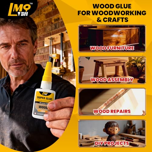 Wood Super Glue Liquid, Clear Instant Cyanoacrylate Adhesive for Wood Crafts Repair Woodworking, All Purpose CA Glue for Shoe Ceramic Plastic Leather Glass Model Metal Pottery Aquarium Porcelain Stone - size: 1oz-Thin