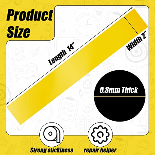 Fabbay Zero Gap Woodworking Tape for More Accurate Cuts On Miter Saw Table Saw PVC Self Adhesive Strips for Positioning Wood Cutting, 2 x 14 Inch, Yellow (5 Pcs)