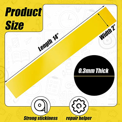 Fabbay Zero Gap Woodworking Tape for More Accurate Cuts On Miter Saw Table Saw PVC Self Adhesive Strips for Positioning Wood Cutting, 2 x 14 Inch, Yellow (5 Pcs)