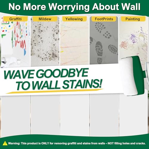 White Paint for Wall, 500g Touch-Up Paint Ready-to-Use with Roller Brush, Water Based & Low Odor White Wall Touch-Up Repair Kit for Walls & Ceilings, Remove Stains, Graffiti, Footprint
