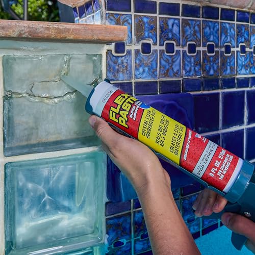 Flex Paste, Waterproof Paintable Putty, Spackle Sealant, Fill Gaps Cracks Holes - Block Out Water and Air - UV Resistant - Walls, Drywall, EPDM, Concrete, Roof, RV Repairs, Clear, Cartridge - size: Cartridge