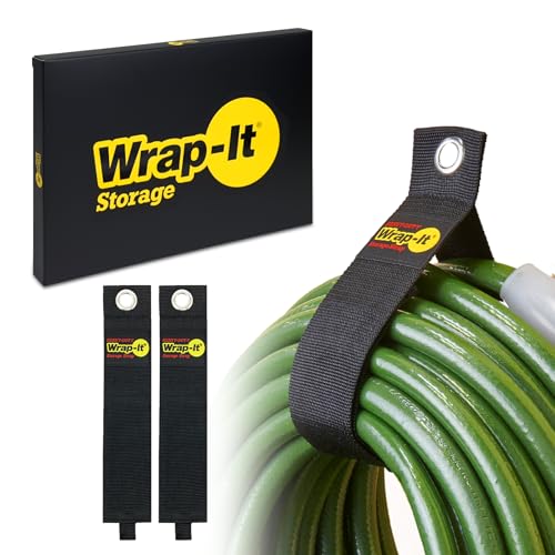 Heavy-Duty Wrap-It Storage Straps, 28-inch (2 Pack) - Hook and Loop Garden Hose Hanger, Pool Cord Storage Organizer for Cords, Tow Rope, Building Materials, RV and Garage Organization - size: 28" (2-Pack)