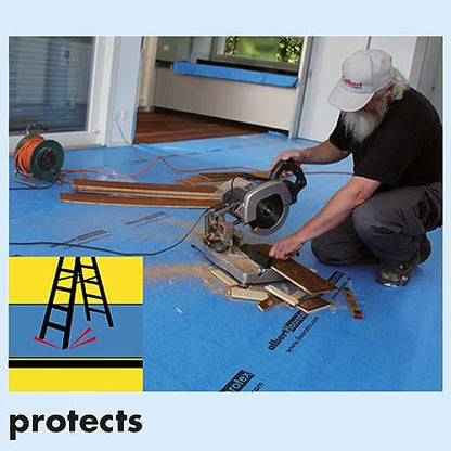 Albert Floorotex Blue All Purpose Temporary Floor Protection - 280 sqft (40" x 84') Roll - size: 280sq/Ft