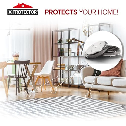 X-Protector Nail On Non Slip Furniture Pads - 16 PCS 1" - Premium Chair Leg Floor Protectors - Black Rubber Feet for Furniture Feet - Ideal Rubber Stoppers Chair Leg Pads to Keep Anything in Place! - size: 1in (RUBBER, 16 PCS)