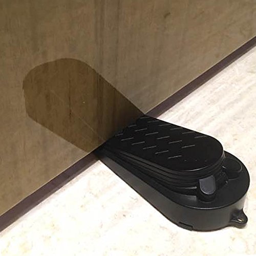 16Pcs Black Door Stoppers 2-in-1 Soft Rubber & Hard Plastic Design - Non-Scratch Finger Protector, Flexible Floor Gap Wedge for Home/Office, Modern Durable Door Stop Set. - size: 16Pcs Set