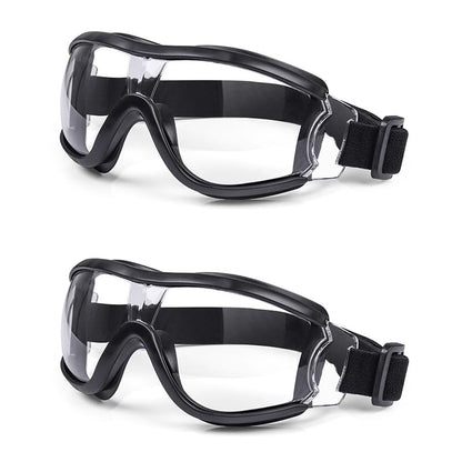Kids Safety Goggles, Kids Lab Goggles,Soft silicone nose cushion and adjustable headband - color: Black+black