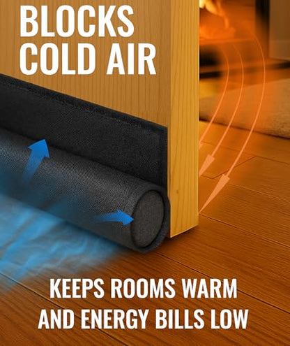 Everlasting Comfort One Sided Door Draft Stopper for Bottom of Door, Quick Install, Sound Proofing Strip Gap Filler, Blocks Cold Air & Noise for Home, Bedroom and Apartment Insulation, Fits 36" Doors