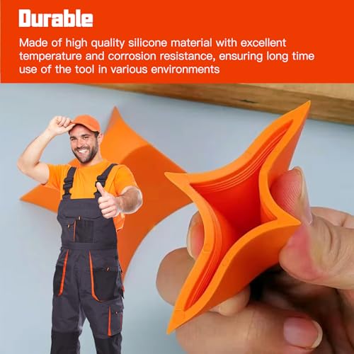 Silicone Caulking Tool Set,Caulking Tools,Reusable Caulk Finishing Tool,Silicone Applicator for Kitchen,Bathroom,Floor and Wall(2 PCS)