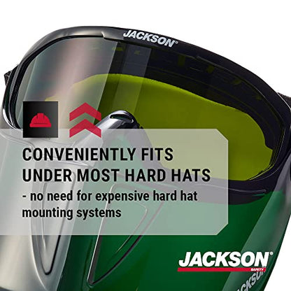 Jackson Safety GPL Series Safety Goggles with Detachable Flip-Up Face Shield - Anti-Fog Goggles for Men and Women, Fits Over Glasses - ANSI Z87.1 - Shade 3 IR Lens - style: Shade 3 Infrared Lens