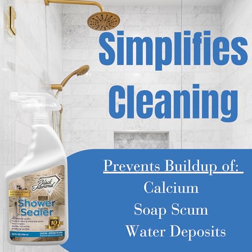Natural Stone and Grout Penetrating Shower Sealer. Marble, Granite Travertine, Limestone. Protects Making Them Easy to Clean. Works Also on Grout in Tile, Ceramic, and Porcelain. 1-Quart - style: 32 Fl Oz (Pack of 1)