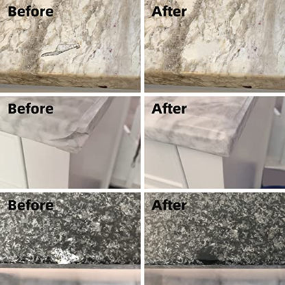 Marble and Granite Repair kit Porcelain Marble Stone and Quartz Countertops Repair kit for Chips Dents Cracks Holes Scratchs, Fix Chipped Edges Corners, Reattaches or rebuilds Missing Pieces