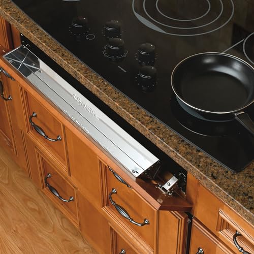 Rev-A-Shelf 28" Slim Tip-Out Sink Tray for Kitchen and Bathroom Base Cabinets, Large Pull Out Stainless Steel Storage Organizer, Silver, 6541-28-52 - size: 28" x 3" x 1.7"