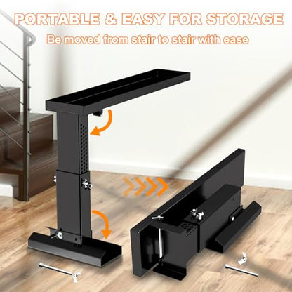 Foldable Heavy Duty Ladder Extender Plus-Adjustable Height 13.4-19.1", Ladder Leveler for Stair-Ladder Aide-Ladder Leveler for Extension Ladders with 27x5.63" Platform-Non-Slip Mat-Holds up to 880lbs