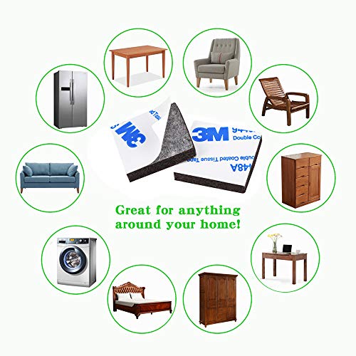 Large Felt Furniture Pads 6" x 4" Set of 4 Cut Furniture Felt Pads Sheets Brown Self Adhesive Anti Scratch Heavy Duty 5mm Thick Floor Protector for Hardwood Floorfor Hardwood Floor - size: 4pcs Rectangle