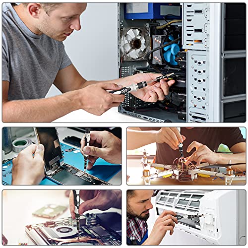 STREBITO Precision Screwdriver Set 124-Piece Electronics Tool Kit with 101 Bits Magnetic Screwdriver Set for Computer, Laptop, Cell Phone, PC, MacBook, iPhone, Nintendo, PS4, PS5, Xbox Repair - color: Grey