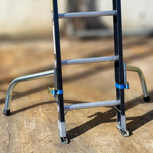 Tie Down Engineering Ladder Safety Legs | Adjustable Ladder Stabilizer Feet |Removable Legs with Strap & Hardware |Stability on Uneven Ground | 11 lb | Pack of 1 (2 Legs + Hardware)