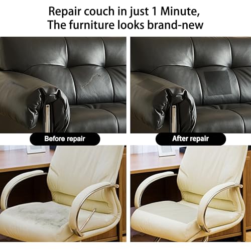 Leather Repair Tape,3.9 x 63 Inches Self Adhesive Leather Repair Patch,Vinyl Leather Repair Kit for Furniture,Couches,Car Seats,Sofas,Office Chairs,Beige - color: Beige, size: 3.9*63inch