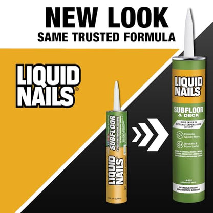 Liquid Nails LN902 VOC 10-Ounce Subfloors and Construction Adhesive (Pack of 2) - color: Tan, size: 10 Ounce (Pack of 2)
