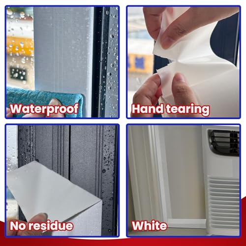 Birllaid Waterproof RV Awning Repair Tape for Tent,Tarp, Boat Covers Repair Tape,RV Awning, Sail Tape, Tear Repair Patch Kit, 5 Inch x 30FT (White) - color: White, size: 5 Inch x 30FT