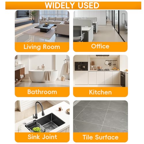 3 in 1 Caulking Tool – Caulk Remover & Sealant Finisher with Stainless Steel Head for Bathroom, Kitchen, Floor, Window, Sink – Silicone Smoother & Angle Scraper