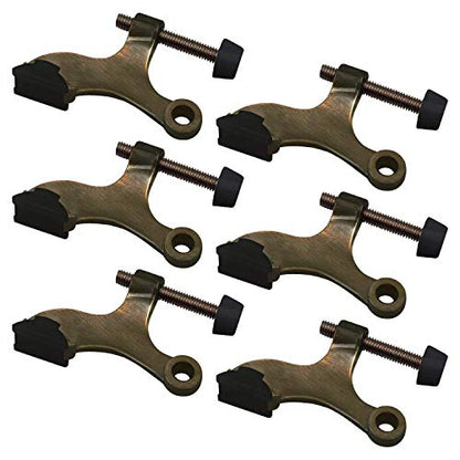 Nuk3y Hinge Pin Heavy Duty Adjustable Door Stop (6 Pack, Antique Brass) - color: Antique Brass, size: 6 Pack
