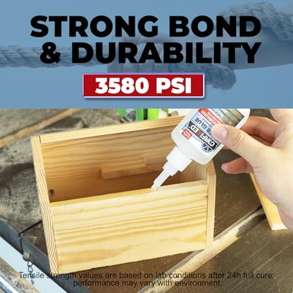 Wood Super Glue 120 Gram 4oz, Clear Instant Medium Cyanoacrylate Adhesive Liquid for Woodworking Wooden Crafts Furniture Repairs, All Purpose Strong CA Glue for Metal Glass Plastic Ceramic Leather - size: 4 oz